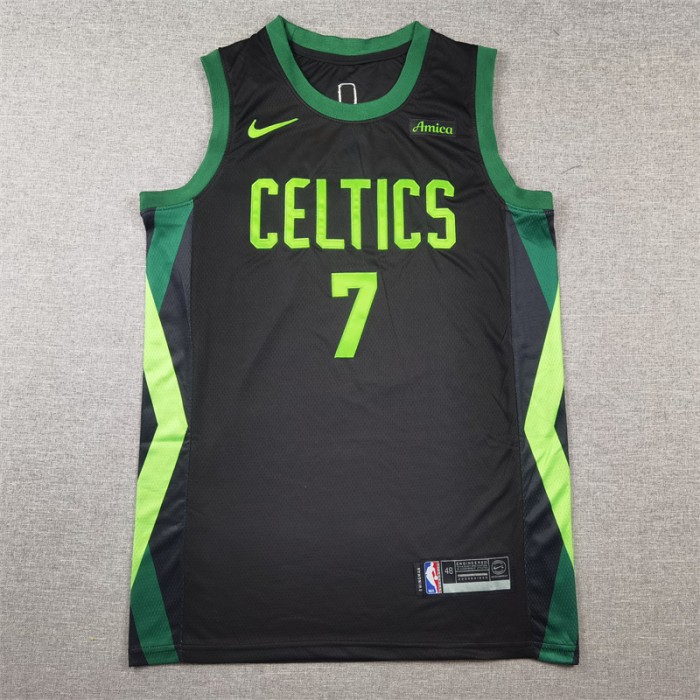 2025 Boston Celtics CELTICS #7 Black City Edition NBA Jersey-6796429