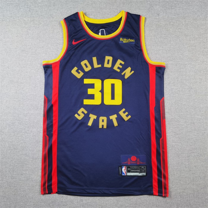 2025 Golden State Warriors CURRY #30 Navy Blue City Edition NBA Jersey-3608048