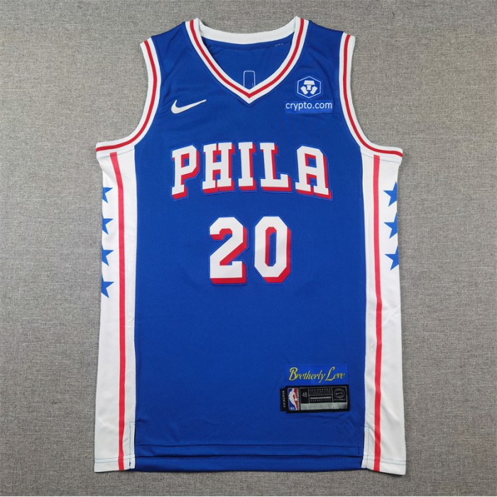 GPhiladelphia 76ers McCAIN #20 Blue NBA Jersey-938119