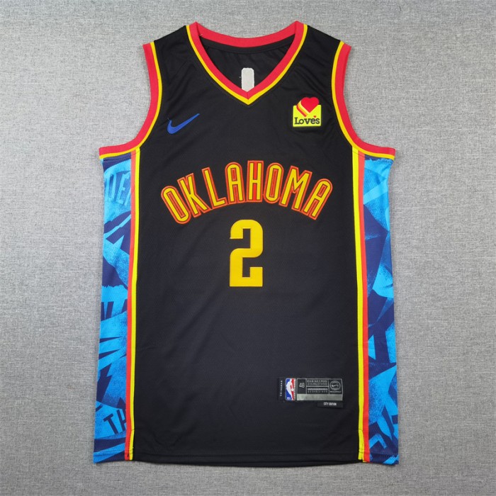 2025 Oklahoma City Thunder City OKLAHOMA #2 Black City Edition NBA Jersey-3922056