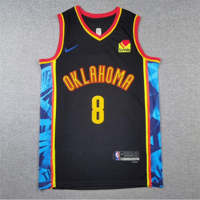 2025 Oklahoma City Thunder City WILLIAMS #8 Black City Edition NBA Jersey-6853215