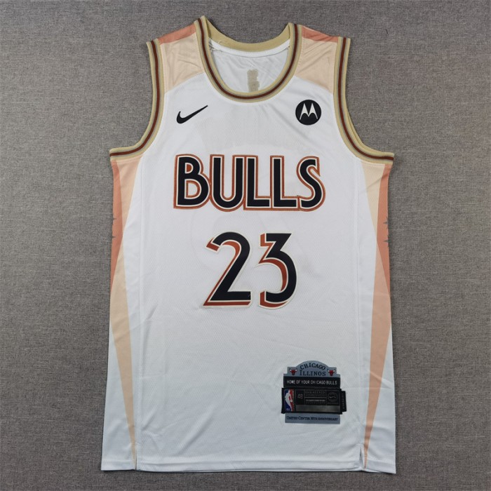 2025 Chicago Bulls JORDAN #23 White City Edition NBA Jersey-5280740