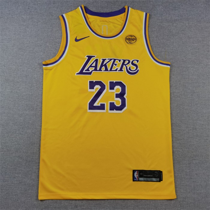 Los Angeles Lakers JAMES #23 Yellow NBA Jersey-8250564