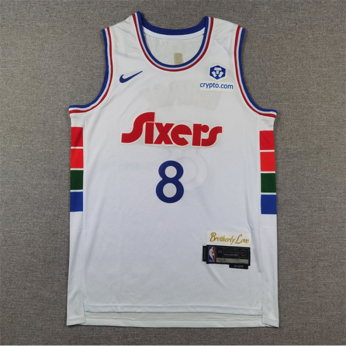 2025 Philadelphia 76ers GEORGE #8 White City Edition NBA Jersey-3037284