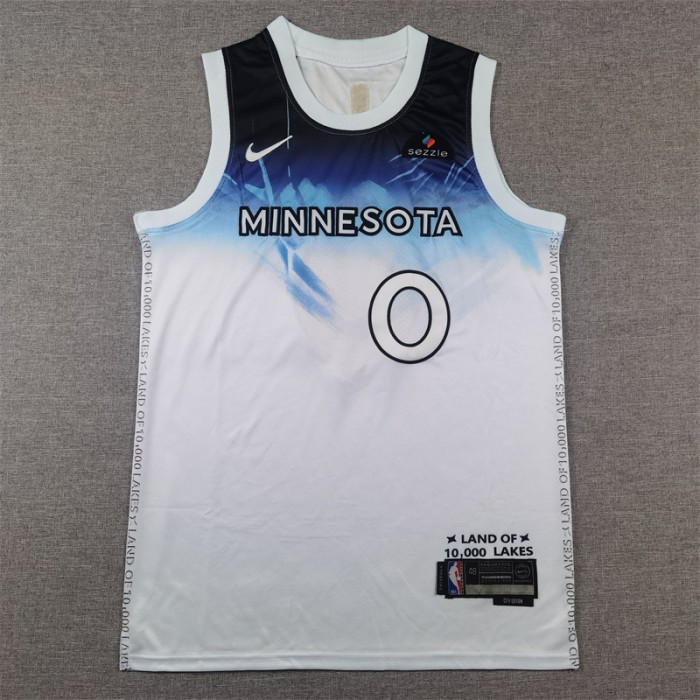 2025 Minnesota Timberwolves DIVINCENZO #0 White City Edition NBA Jersey-5446958