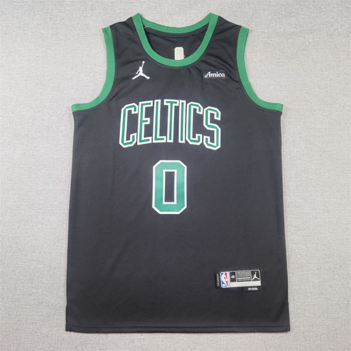 Boston Celtics TATUM #0 Black NBA Jersey-2930040