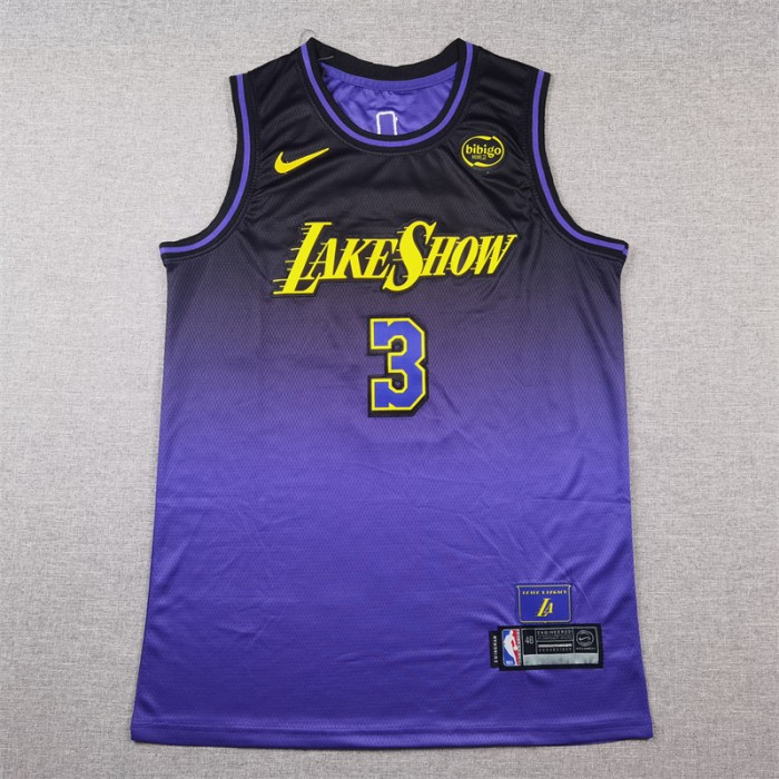 2025 Los Angeles Lakers DAVIS #3 Purple City Edition NBA Jersey-8778644