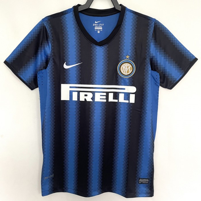 Retro 10/11 Inter Milan Home Black Blue Jersey Version Short Sleeve-6732102
