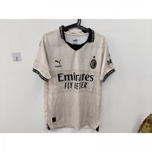 STOCK CLEARANCE [SIZE S] 23/24 AC Milan Beige Khkai Jersey Kit short sleeve-5290302