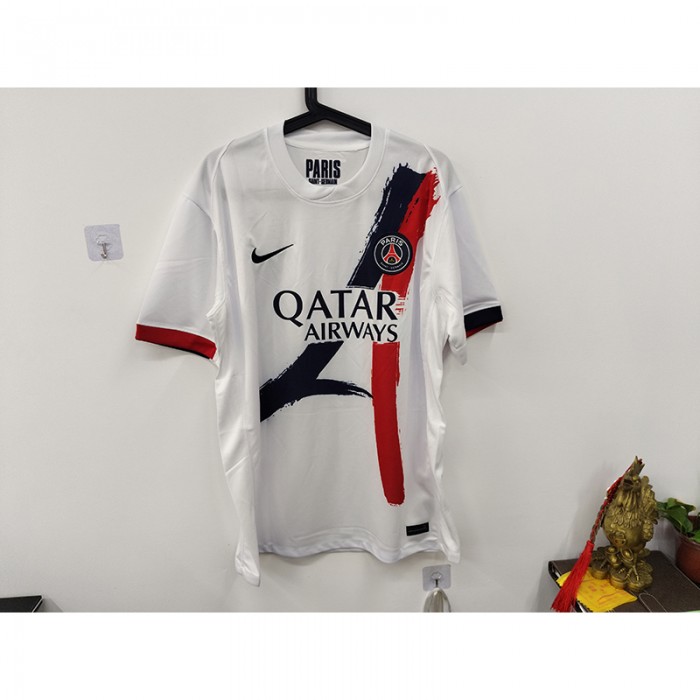 STOCK CLEARANCE [SIZE XL] 24/25 Paris Saint-Germain PSG Away White Jersey Kit short sleeve-2814719