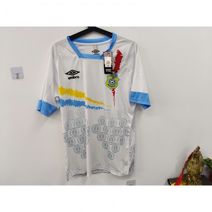 STOCK CLEARANCE [SIZE M] 2024 Democratic Republic of the Congo Away White Jersey Kit short sleeve-7970963