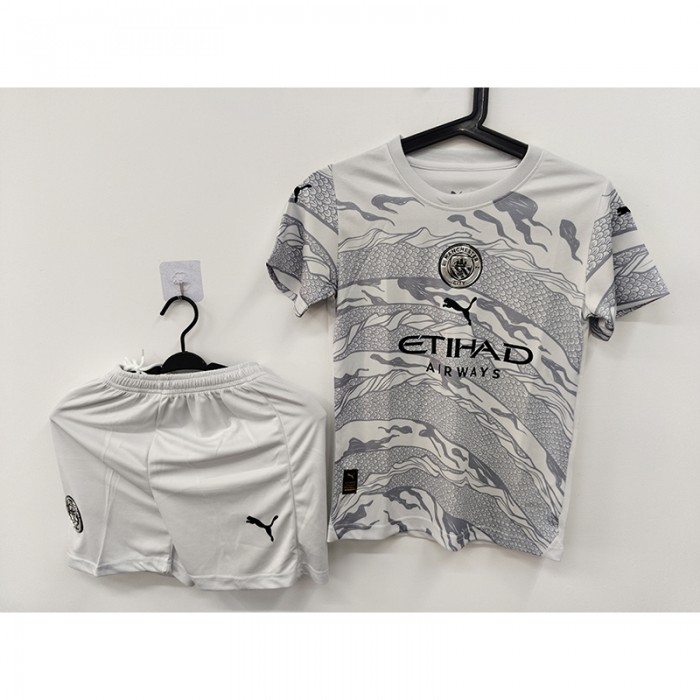 STOCK CLEARANCE [SIZE 22] 24/25 Kids Manchester City Year of the Dragon Special Edition Jersey Kit short sleeve (Shirt + Short)-9795615