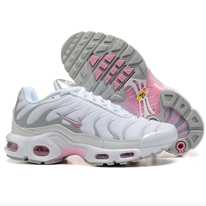 Air Max TN Plus Women Running Shoes-White/Gray-7347052
