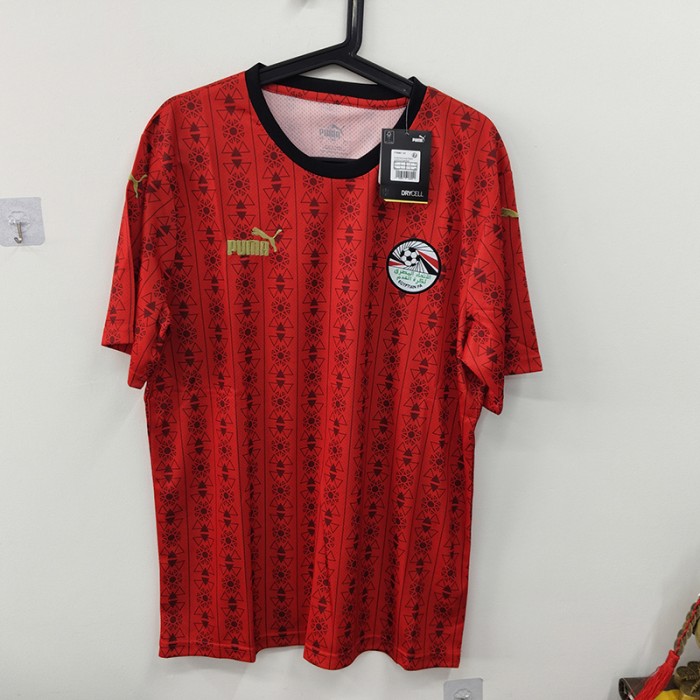 STOCK CLEARANCE [SIZE L] 2022 Egypt Home Red Jersey Kit short sleeve-9223014