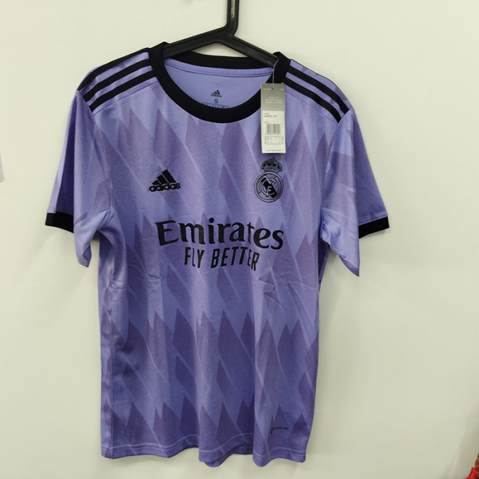 STOCK CLEARANCE [SIZE S] 22/23 Real Madrid Away Purple Jersey Kit short sleeve-3532291