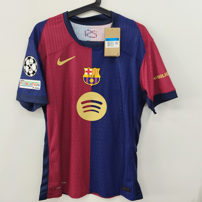STOCK CLEARANCE [SIZE M] 24/25 Barcelona Home Navy Blue Red Jersey Kit short sleeve (Player Version)-3903984