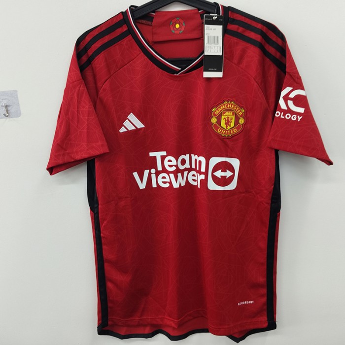 STOCK CLEARANCE [SIZE S] 23/24 Manchester United M-U Home Red Jersey Kit short sleeve-9803720
