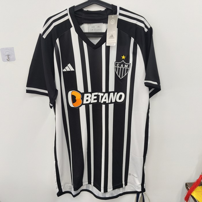 STOCK CLEARANCE [SIZE XXL] 23/24 Atlético Mineiro Home White Black Jersey Kit short sleeve-3757423