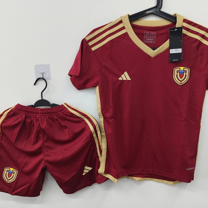 STOCK CLEARANCE [SIZE 22] 2024 Venezuela Home Red Jersey Kit short sleeve (Shirt + Short)-158927