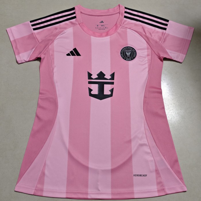 25/26 Miami Home Pink Women Jersey Version Short Sleeve-8667100