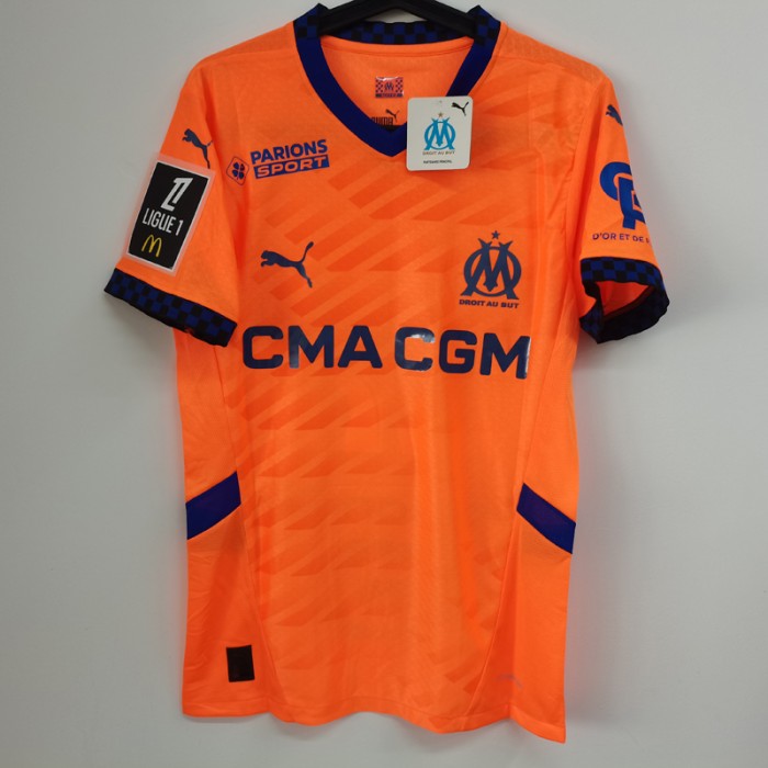 STOCK CLEARANCE [SIZE S] 24/25 Marseille Second Away Orange Jersey Kit short sleeve (Player Version)-931924