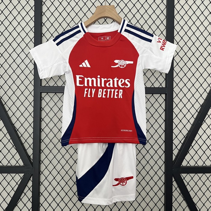 24/25 Kids Arsenal Home Red White Kids Jersey Kit short sleeve (Shirt + Short)-2980980