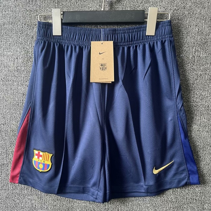 24/25 Barcelona Home Shorts Navy Blue Shorts Jersey-3994889