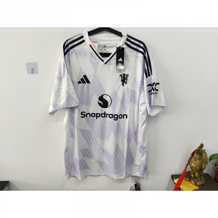 STOCK CLEARANCE [SIZE XXL] 25/26 Manchester United M-U Away White Jersey Version Short Sleeve-3933550