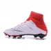 Hypervenom Phantom III DF FG Soccer Shoes-Red/White-826230