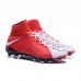 Hypervenom Phantom III DF FG Soccer Shoes-Red/White-826230