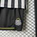 25/26 Kids Santos Laguna Away Black White Kids Jersey Kit Short Sleeve (Shirt + Short)-7937711