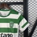 25/26 Kids Lisbon Home White Green Kids Jersey Kit Short Sleeve (Shirt + Short)-7886378