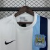 Retro 13/14 Manchester City Third Away White Blue Jersey Version Short Sleeve-522721