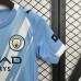 25/26 Kids Manchester City Home Blue Jersey Kit Short Sleeve (Shirt + Short)-2239390