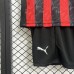 25/26 Kids AC Milan Home Red Black Jersey Kit Short Sleeve (Shirt + Short)-1526400