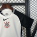 25/26 Kids Corinthians Home White Black Kids Jersey Kit Short Sleeve (Shirt + Short)-1235082