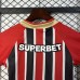 25/26 Kids Sao Paulo Away Red Black Kids Jersey Kit Short Sleeve (Shirt + Short)-391303