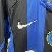 Retro 04/05 Inter Milan Home Black Blue Jersey Version Short Sleeve-2192650