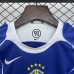 Retro 2004 Kids Brazil Away Blue White Kids Jersey Kit Short Sleeve (Shirt + Short)-6211816