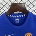 Retro 08/09 Kids Manchester United M-U Away Blue Kids Jersey Kit Short Sleeve (Shirt + Short)-3468666