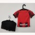 STOCK CLEARANCE [SIZE 16] 23/24 Kids AC Milan Home Black Red Jersey Kit short sleeve (Shirt + Short)-3785617