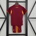 25/26 Kids Roma Home Wine Red Kids Jersey Kit Short Sleeve (Shirt + Short)-1889268