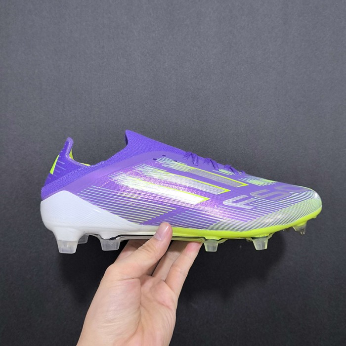 F50+ FG Soccer Shoes-Purple/Green-8926457