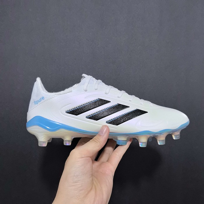 F50+ FG Soccer Shoes-White/Blue-274134