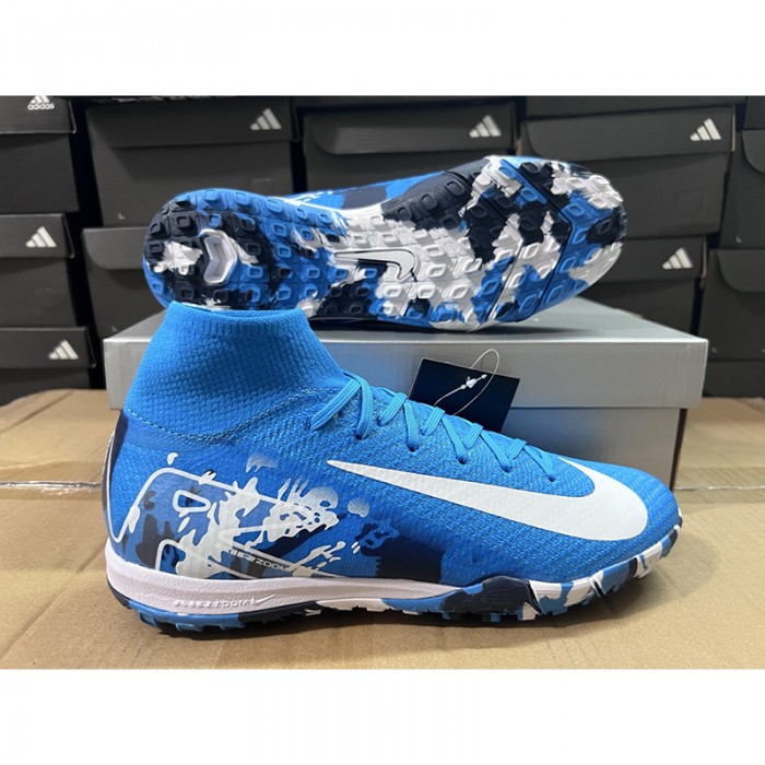 Air Zoom Mercurial Vapor XV Elite MD Soccer Shoes-Blue/White-4000956