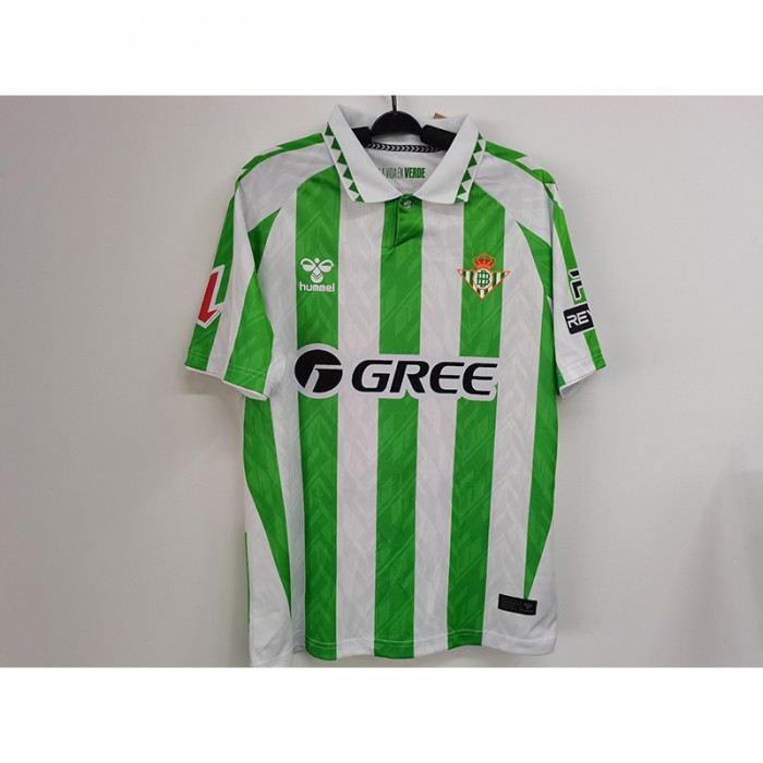 STOCK CLEARANCE [SIZE S] 24/25 Real Betis Home YAIZA 13 White Green Jersey Kit Short Sleeve-5768287