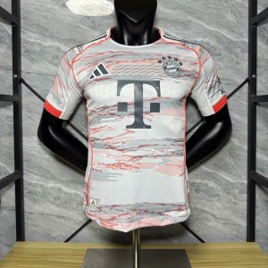 25/26 Bayern Munich Away White Jersey Kit Short Sleeve (Player Version)-7796264