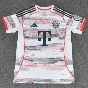 25/26 Bayern Munich Away White Jersey Kit Short Sleeve-8421666
