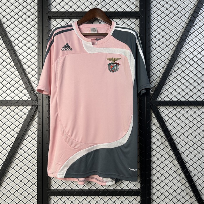 Retro 07/08 Benfica Away Pink Gray Jersey Version Short Sleeve-5197495