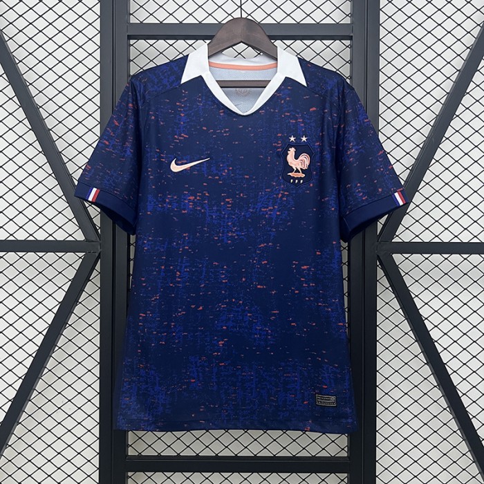 2025 France Home Navy Blue Jersey Version Short Sleeve-4574353